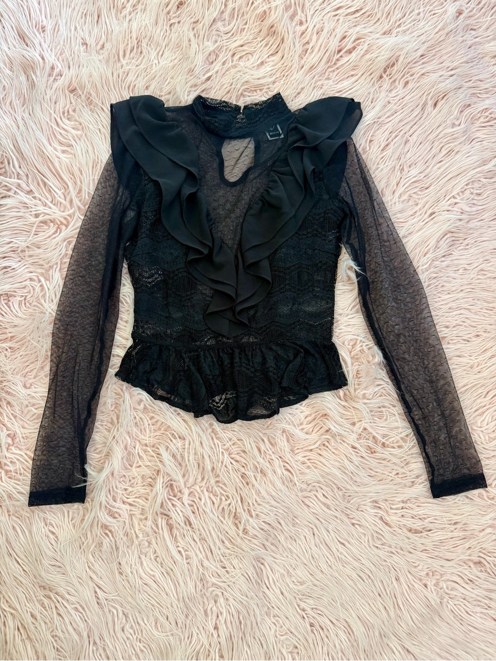 Windsor Black Sheer Top